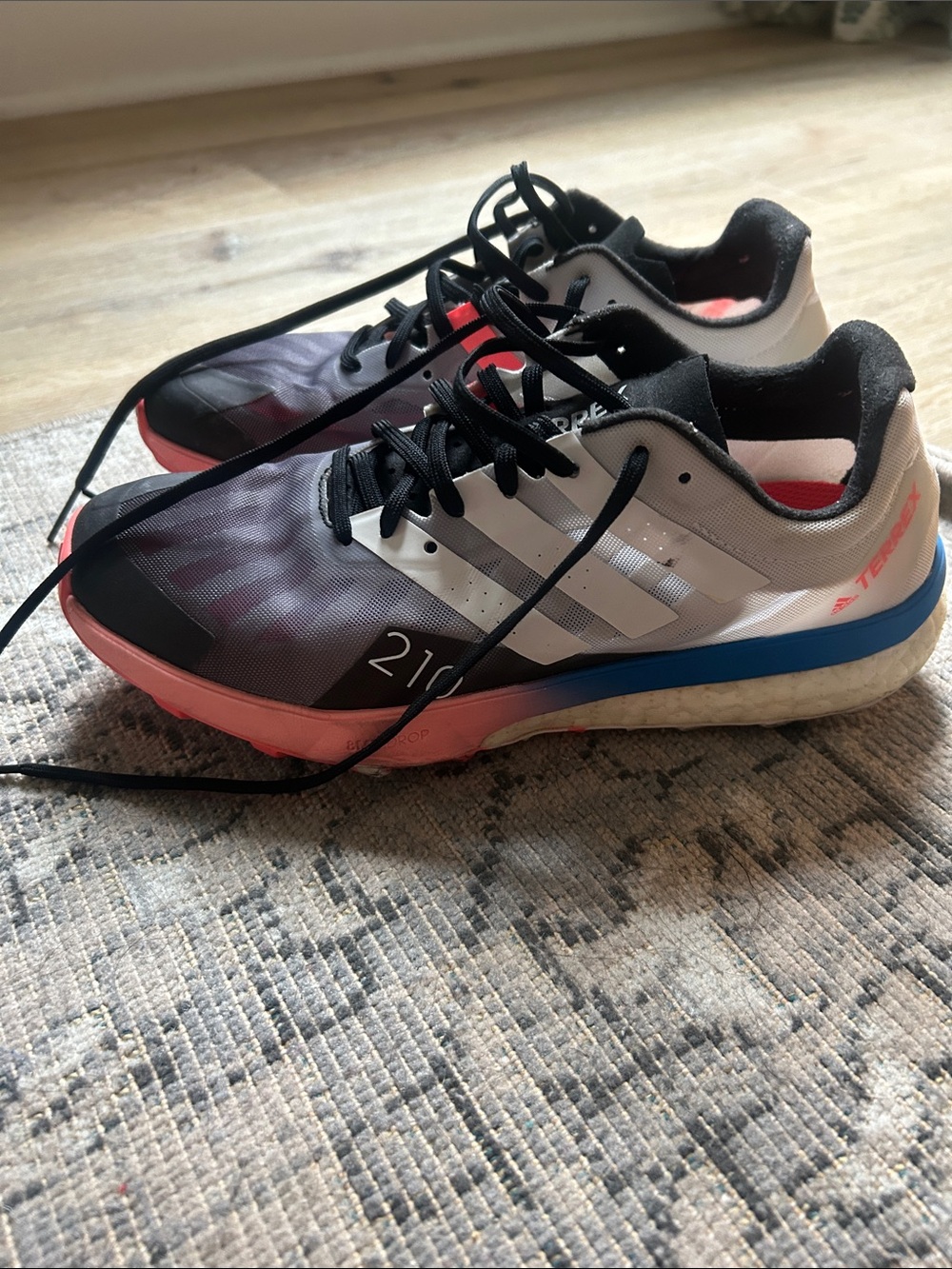 Trail running adidas Women's Black, White, Pink & Blue Athletic Running Shoes